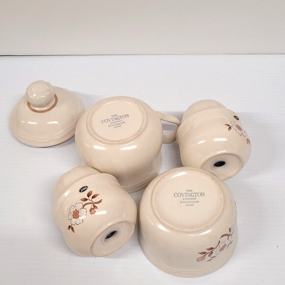 The Covington Edition Idlewild S & P Creamer Covered Stoneware Sugar Dish Japan - Picture 7 of 9